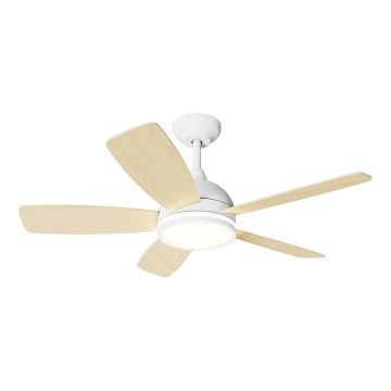 Aigostar - LED dimbare plafondventilator LED/20W/230V 2700-6500K 132cm wit/beige + afstandsbediening