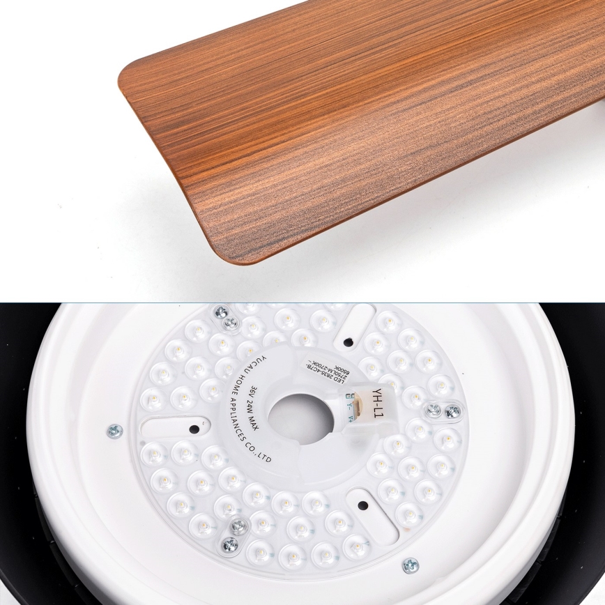 Aigostar - LED dimbare plafondventilator LED/24W/230V 2700-6500K 132cm + afstandsbediening