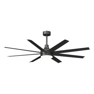 Aigostar - LED dimbare plafondventilator LED/24W/230V 2700-6500K 165cm zwart + afstandsbediening