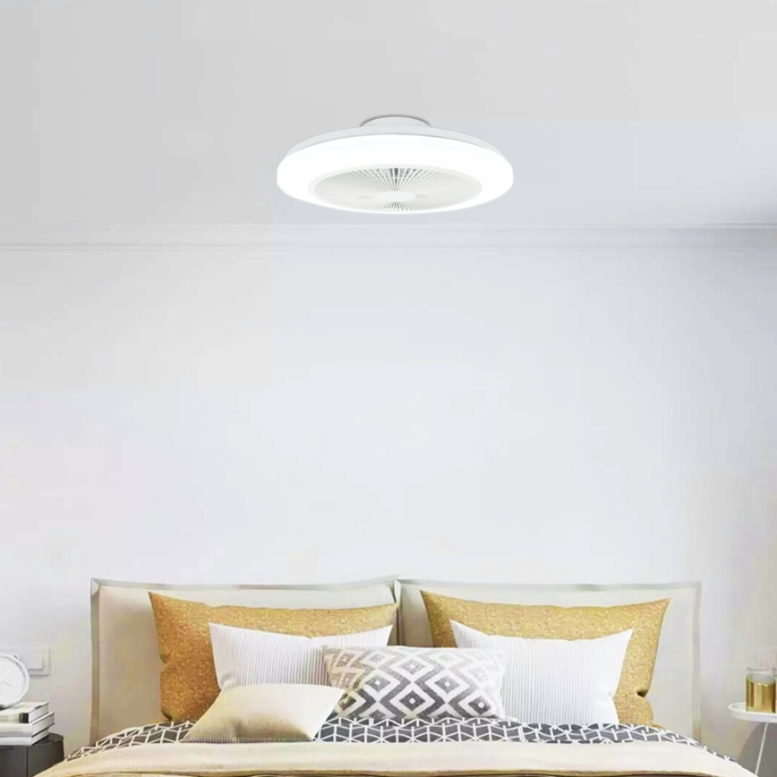 Aigostar - LED dimbare plafondventilator LED/40W/230V 2700-6500K diameter 48 cm + afstandsbediening wit