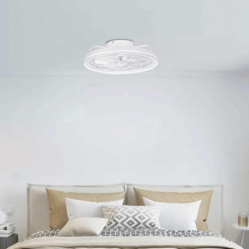 Aigostar - LED dimbare plafondventilator LED/40W/230V 2700-6500K diameter 48 cm + afstandsbediening wit
