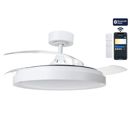 Aigostar - LED-dimbare plafondventilator LED/50W/230V 2700-6500K Ø 106cm wit + afstandsbediening