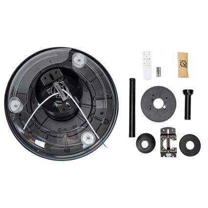 Aigostar - LED dimbare plafondventilator LED/50W/230V 2700-6500K 106cm zwart + afstandsbediening