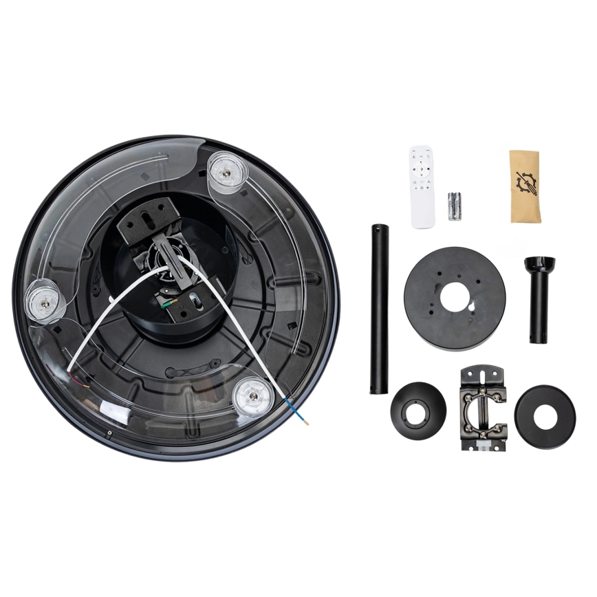 Aigostar - LED dimbare plafondventilator LED/50W/230V 2700-6500K 106cm zwart + afstandsbediening