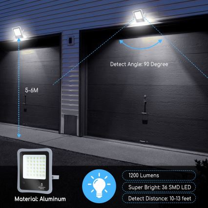Aigostar - LED Dimbare zonne-schijnwerper LED/100W/3,2V IP65 10000 mAh + AB