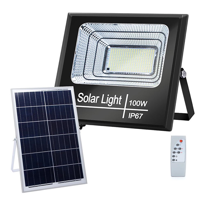 Aigostar - LED Dimbare zonne-schijnwerper LED/100W/3,2V IP67 2000 mAh + AB