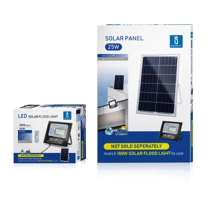 Aigostar - LED Dimbare zonne-schijnwerper LED/100W/3,2V IP67 2000 mAh + AB