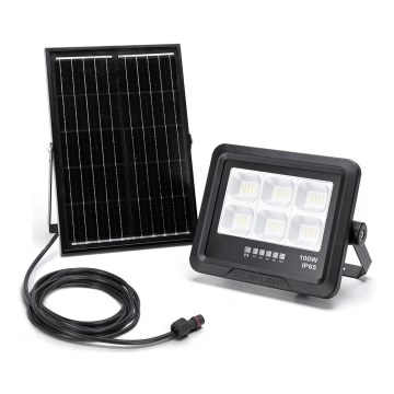 Aigostar - LED Dimbare zonne-schijnwerper LED/100W/3,4V IP65 + afstandsbediening