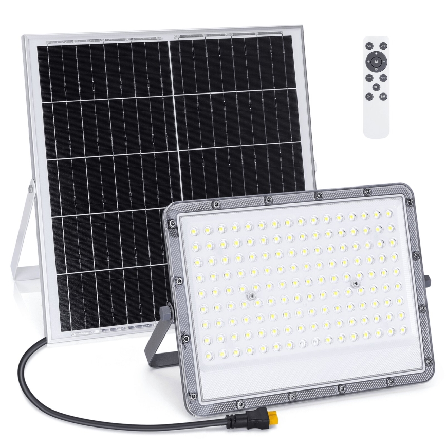 Aigostar - LED Dimbare zonne-schijnwerper LED/200W/3,2V IP65 20000 mAh + afstandsbediening