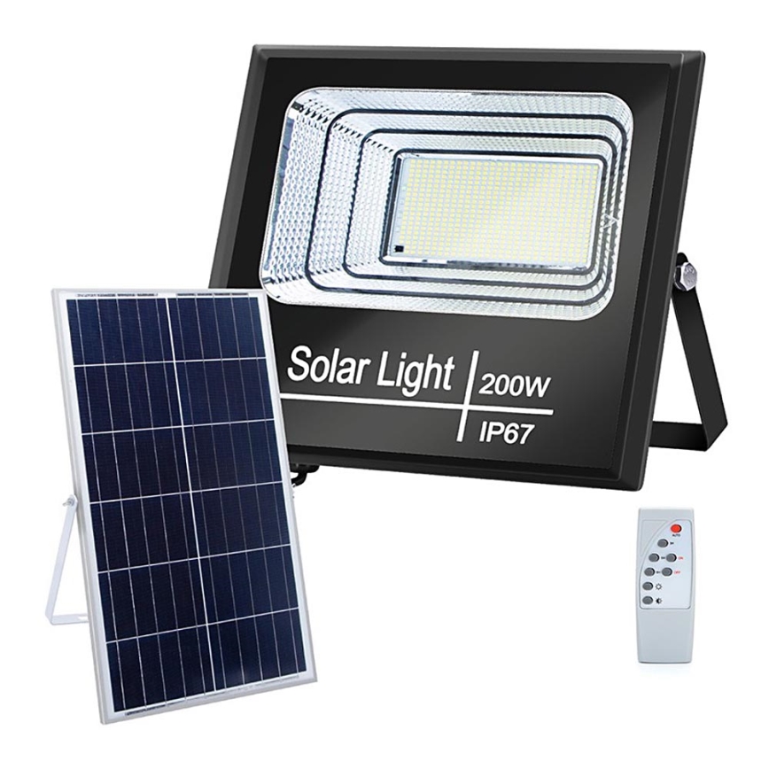 Aigostar - LED Dimbare zonne-schijnwerper LED/200W/3,2V IP67 25000 mAh + afstandsbediening