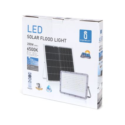 Aigostar - LED Dimbare zonne-schijnwerper LED/200W/3,4V 20000 mAh IP65 + afstandsbediening