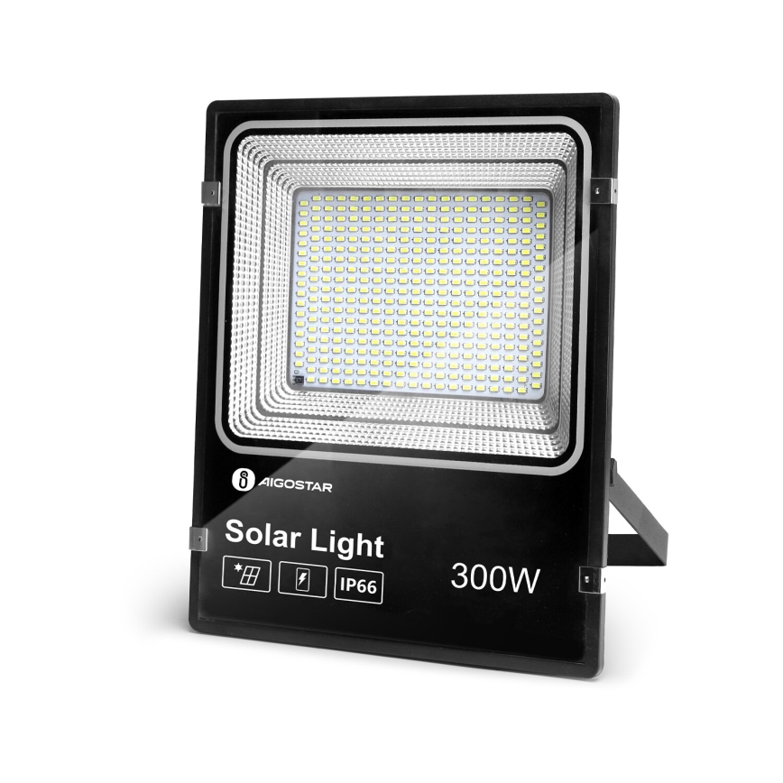 Aigostar - LED Dimbare zonne-schijnwerper LED/300W/3,2V IP66 + afstandsbediening