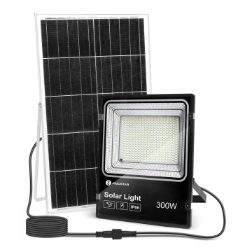 Aigostar - LED Dimbare zonne-schijnwerper LED/300W/3,2V IP66 + afstandsbediening