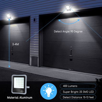 Aigostar - LED Dimbare zonne-schijnwerper LED/30W/3,2V 20000 mAh IP67 + AB