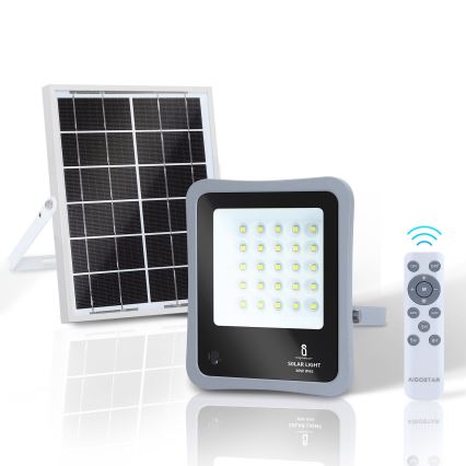 Aigostar - LED Dimbare zonne-schijnwerper LED/30W/3,2V 20000 mAh IP67 + AB