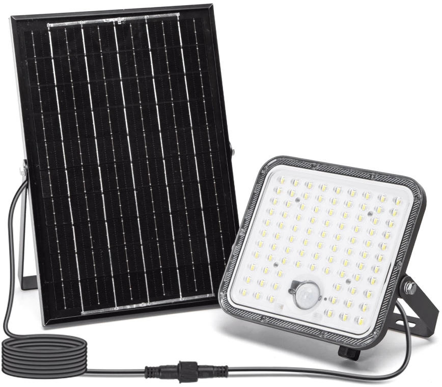 Aigostar - LED Dimbare zonne-schijnwerper met sensor LED/120W/3,4V 6500K IP66 8000 mAh + afstandsbediening