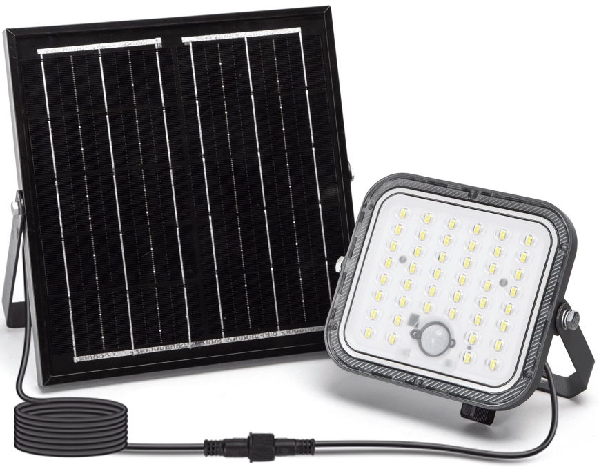 Aigostar - LED Dimbare zonne-schijnwerper met sensor LED/80W/3,4V 6500K IP66 4000 mAh + afstandsbediening