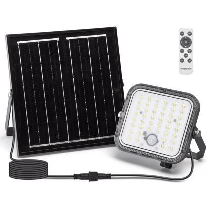 Aigostar - LED Dimbare zonne-schijnwerper met sensor LED/80W/3,4V 6500K IP66 4000 mAh + afstandsbediening
