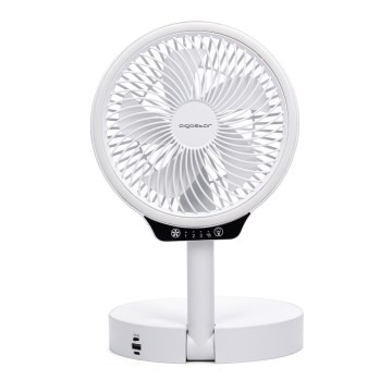 Aigostar - LED draadloze opvouwbare ventilator met USB-poort 6,5W/5V 8000 mAh