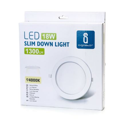 Aigostar - LED Hang plafondverlichting ULTRATHIN LED/18W/230V 4000K wit
