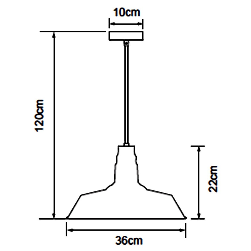 Aigostar - LED hanglamp aan kabel 1xE27/60W/230V Ø 36 cm zwart