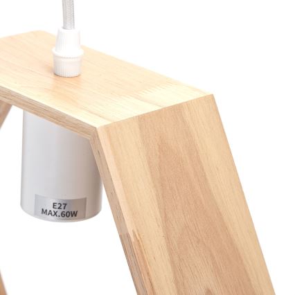 Aigostar - LED hanglamp van dennenhout aan snoer 1xE27/9W/230V 2200K