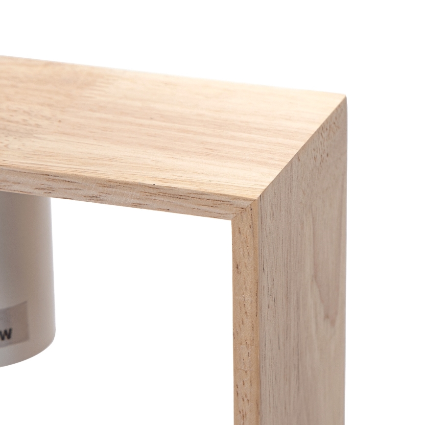 Aigostar - LED houten hanglamp met kabel 1xE27/9W/230V 2200K dennenhout