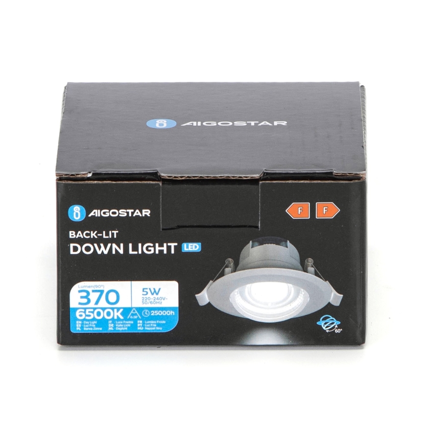 Aigostar - LED Inbouwlamp LED/5W/230V 6500K Ø 8,5 cm wit