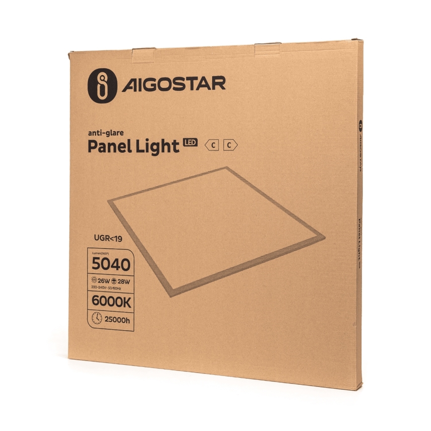 Aigostar - LED-inbouwpaneel LED/28W/230V Hoog rendement UGR19 6000K 59,5x59,5 cm