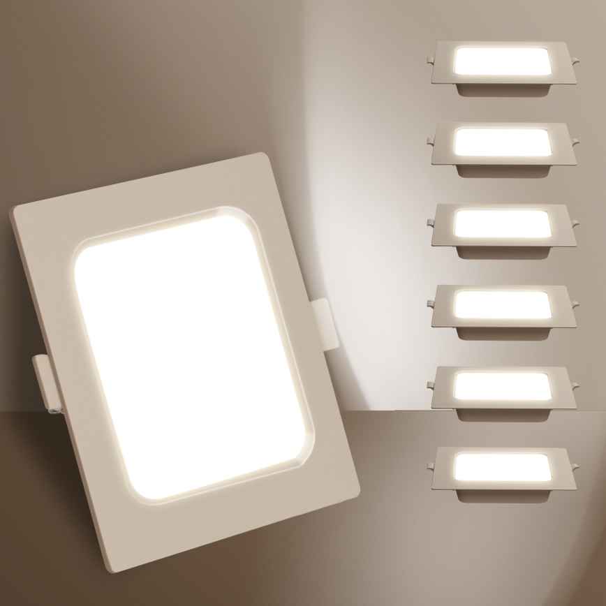 Aigostar - LED-inbouwspot 6W/230V 6500K 12x12 cm wit