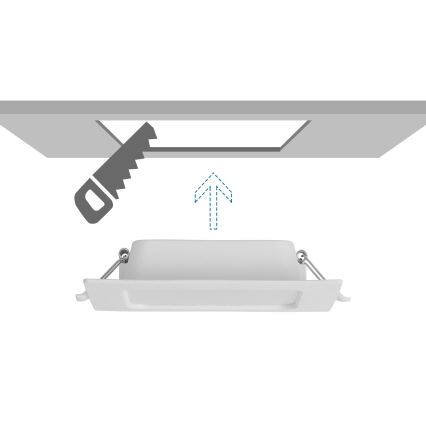 Aigostar - LED-inbouwspot 6W/230V 6500K 12x12 cm wit