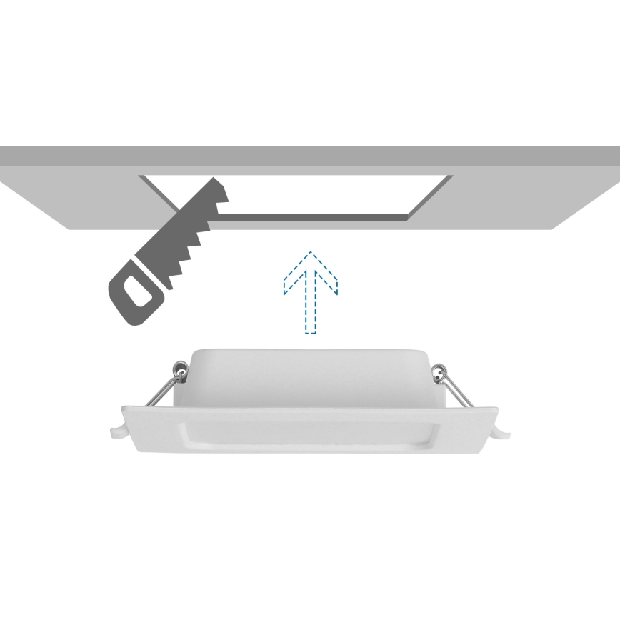 Aigostar - LED-inbouwspot 6W/230V 6500K 12x12 cm wit