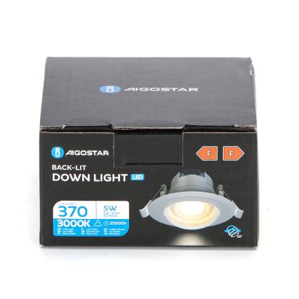 Aigostar - LED inbouwspot LED/5W/230V 3000K pr. 8,5 cm wit