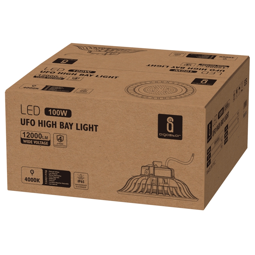 Aigostar - LED industrieel armatuur UFO HIGHBAY LED/100W/230V 4000K IP65