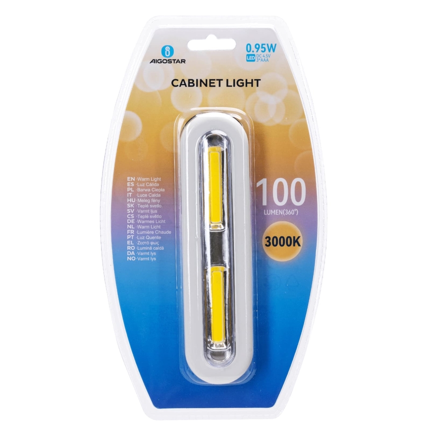 Aigostar - LED kastverlichting LED/3xAAA 3000K wit