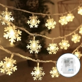 Aigostar - LED Kerst lichtsnoer 20xLED/3xAA 3,3m sneeuwvlokken