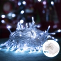 Aigostar - LED Kerst lichtsnoer voor buiten 100xLED/8 Functies 10,3m IP44 koud wit
