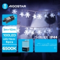 Aigostar - LED Kerst lichtsnoer voor buiten 100xLED/8 Functies 13m IP44 koud wit