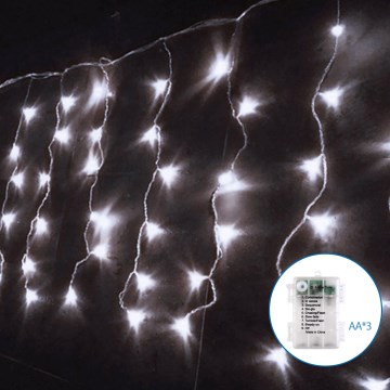 Aigostar - LED Kerst lichtsnoer voor buiten 100xLED/8 Functies 8x0,4m IP44 koud wit