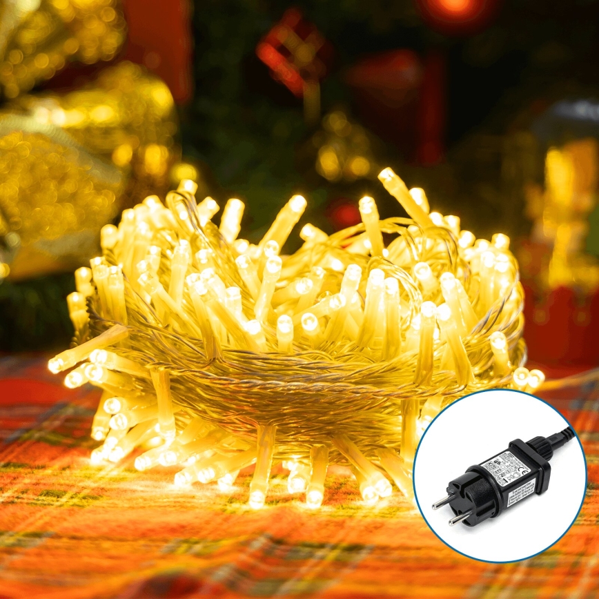 Aigostar - LED Kerst lichtsnoer voor buiten 150xLED/8 Functies 18m IP44 warm wit