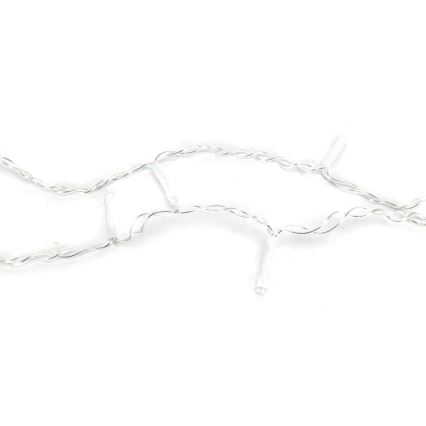 Aigostar-LED Kerst lichtsnoer voor buiten 200xLED/8 Functies 3xAA 6x1,5m IP44 warm wit