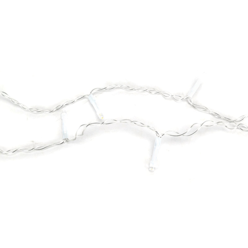 Aigostar-LED Kerst lichtsnoer voor buiten 200xLED/8 Functies 3xAA 6x1,5m IP44 warm wit