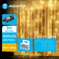 Aigostar - LED Kerst lichtsnoer voor buiten 200xLED/8 Functies 5x2m IP44 warm wit