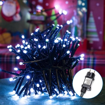 Aigostar - LED Kerst lichtsnoer voor buiten 200xLED/8 Functies 8m IP44 koud wit
