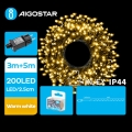 Aigostar - LED Kerst lichtsnoer voor buiten 200xLED/8 Functies 8m IP44 warm wit