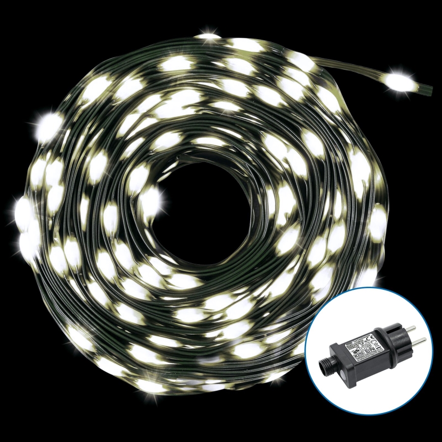 Aigostar - LED Kerst lichtsnoer voor buiten 300xLED/8 Functies 33m IP44 koud wit