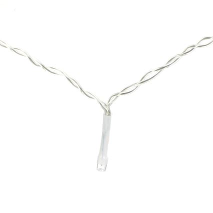 Aigostar-LED Kerst lichtsnoer voor buiten 300xLED/8 Functies 3xAA 6x2m IP44 koud wit