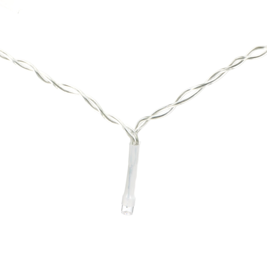 Aigostar-LED Kerst lichtsnoer voor buiten 300xLED/8 Functies 3xAA 6x2m IP44 koud wit