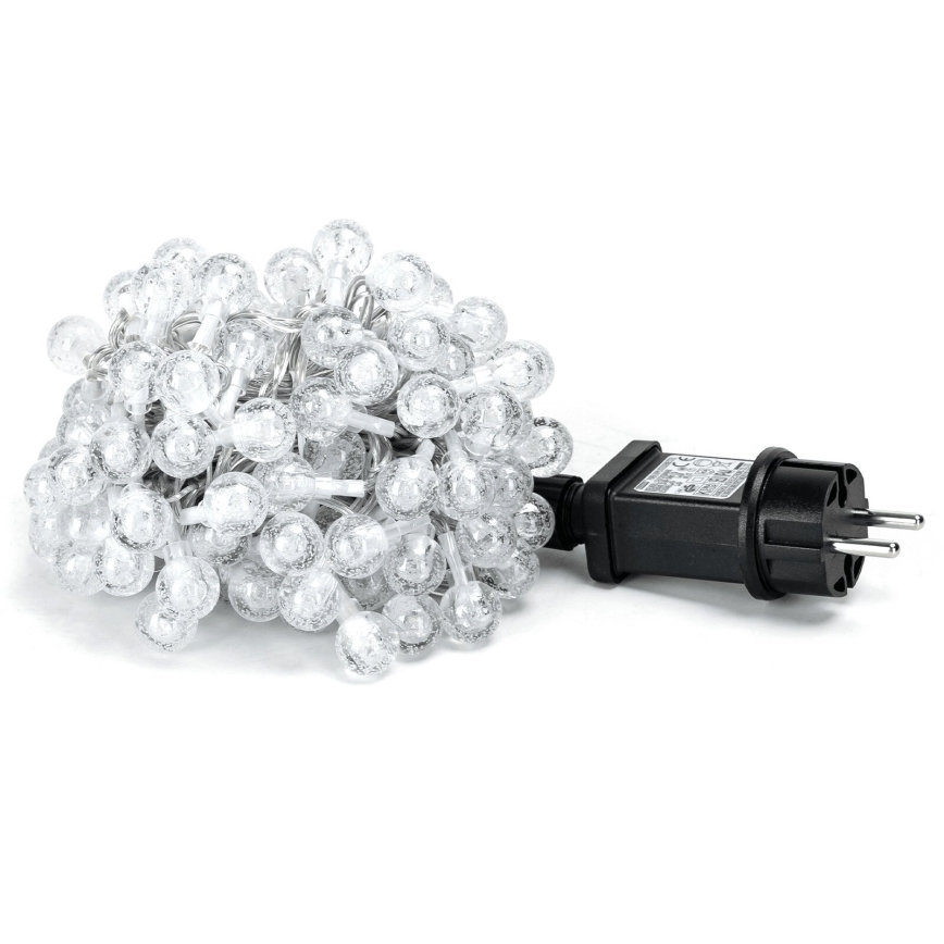 Aigostar - LED Kerst lichtsnoer voor buiten 50xLED/8 Functies 8m IP44 koud wit