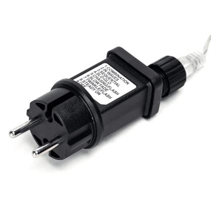 Aigostar - LED Kerst lichtsnoer voor buiten 50xLED/8 Functies 8m IP44 koud wit